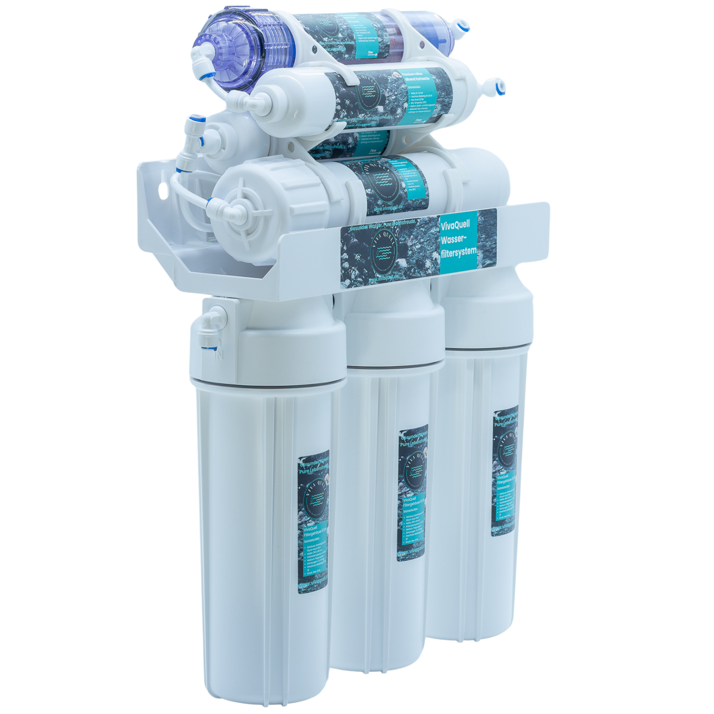 8 Stufen Umkehrosmose-Anlage inkl. Tank, Membran, Wasserfilter und Zubehör