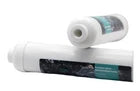 Inline-Kühlschrankfilter mit Anschluss, hellblaue Kartusche und Filtereinsatz