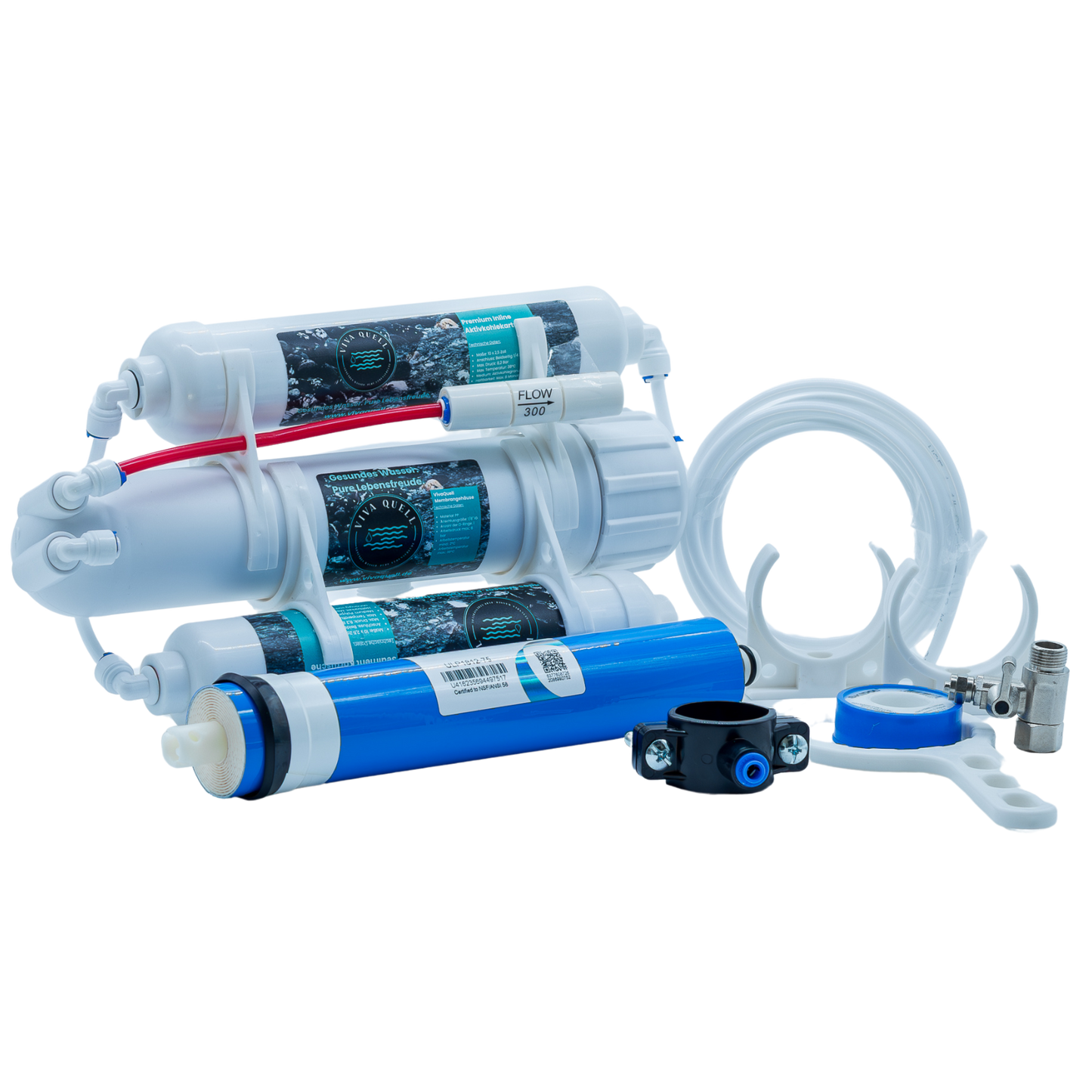 3 Stufen Umkehrosmose-Anlage inkl. Membran, Wasserfilter und Zubehör