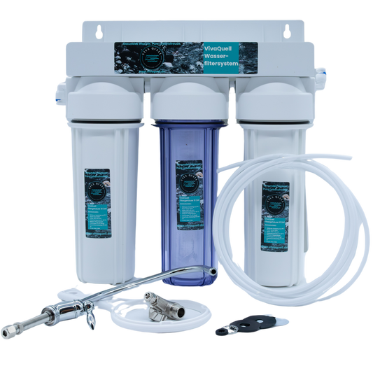 Wasserfilteranlage (unter Tisch) 3-Stufen + Filter + Zubehör
