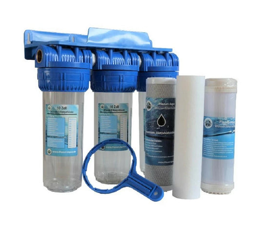 Planet-Aqua Filtergehäuse-Set TIO-6 10 Zoll | 3/4 Zoll IG