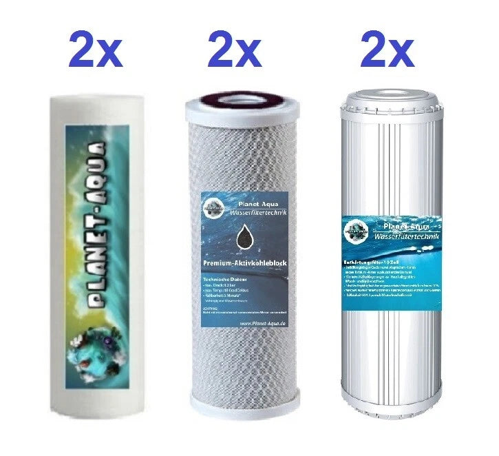 Wasserfilter-Set 10 Zoll (6-teilig) | Gegen Eisen, Rost & Sedimente