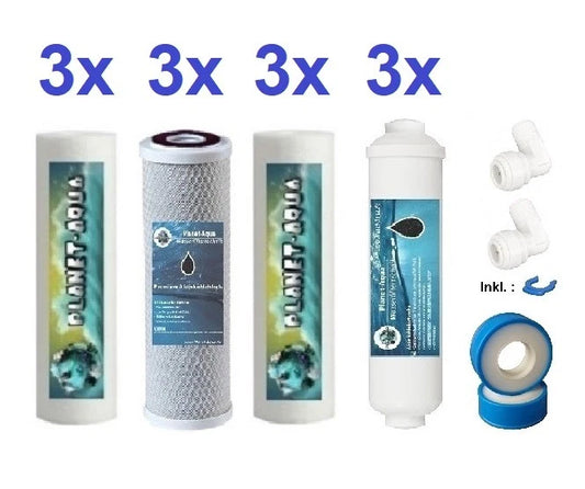 Erstausstatter Filter-Set 1,5 Jahre + Zubehör (für 10 Zoll Umkehrosmose-Anlagen)