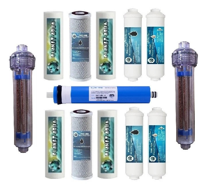 1 Jahr Ersatzfilter-Set mit Negativ-Ionen-Filter & 75 GPD Membran