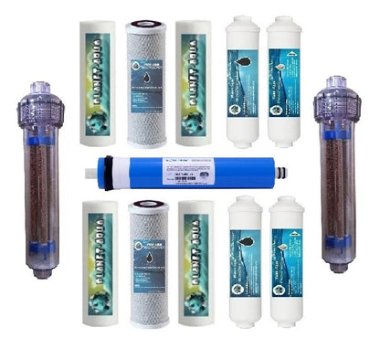 1 Jahr Ersatzfilter-Set mit Negativ-Ionen-Filter & 75 GPD Membran
