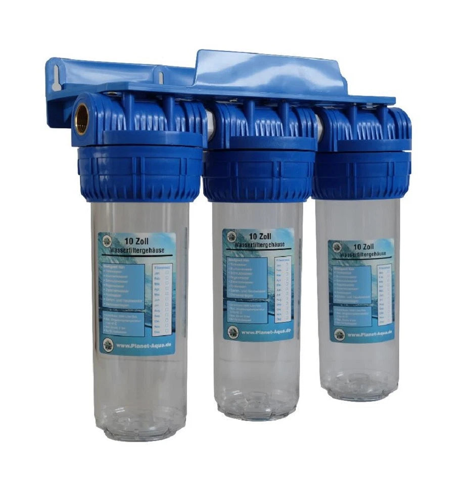 Planet-Aqua Filtergehäuse-Set TIO-6 10 Zoll | 3/4 Zoll IG