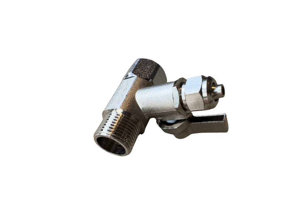 Wasseranschluss-Adapter 3/8 Zoll mit Absperrhahn & 1/4 Zoll Schlauchausgang