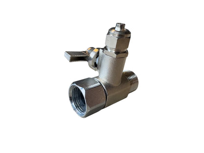 Wasseranschluss-Adapter 3/8 Zoll mit Absperrhahn & 1/4 Zoll Schlauchausgang