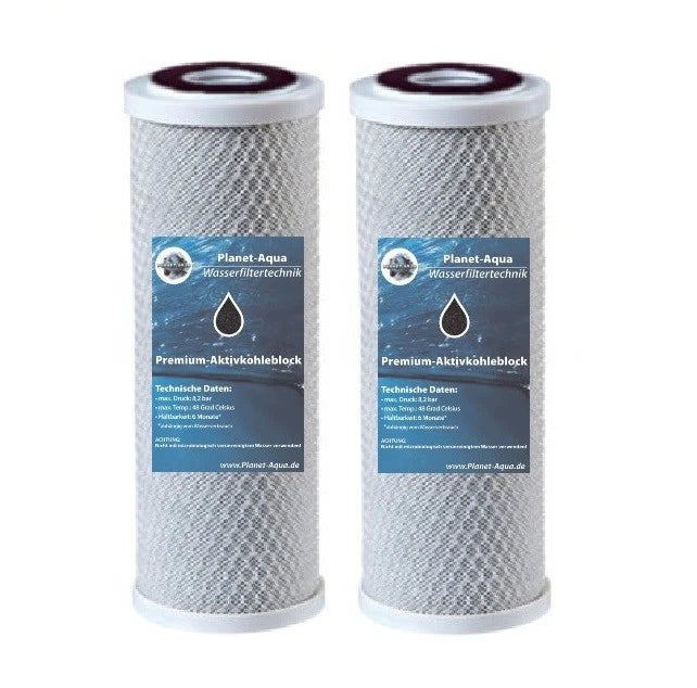 10er-Pack Premium Aktivkohleblock-Filter 10 Zoll